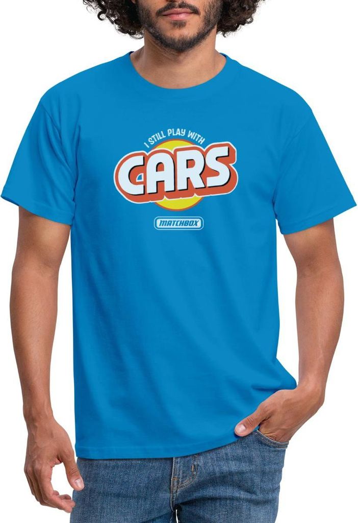 Spreadshirt Matchbox I Still Play With Cars Design Männer T-Shirt, 4XL, Royalblau