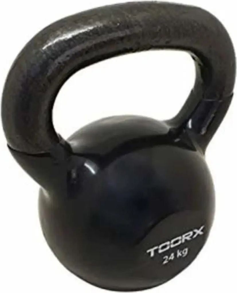 Toorx Fitness Kettlebell - Vinyl - Extra Coating - Kompakt - 24 kg – Schwarz
