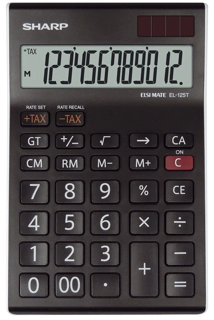 Sharp EL125TWH Calcolatrice Desktop Bianca | Design Pulito 12 Cifre
