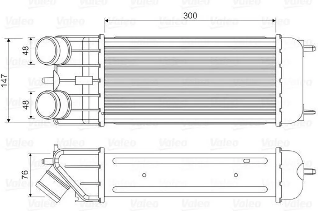 Intercooler échangeur d'air Valeo 818663 pour Citroën C3 Picasso
