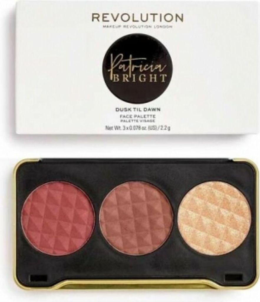 Makeup Revolution Patricia Bright Face Palette - Dusk Til Dawn Lidschatten & Kontourpalette 22 g