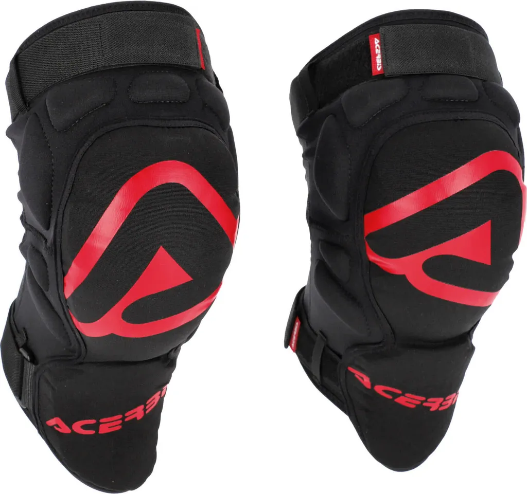 Genouillères Souples Rouge ACERBIS pour Pilotage Confortable et Sûr