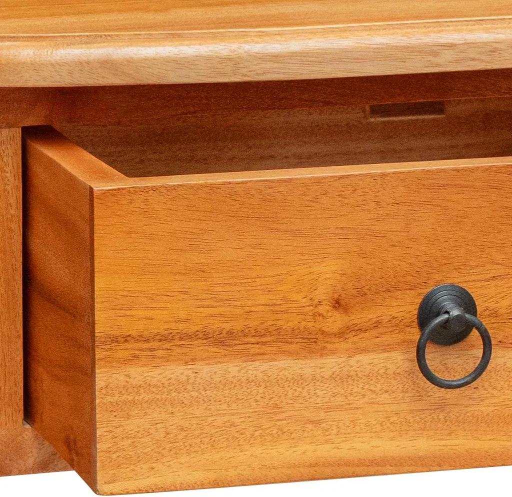 Meuble d'entrée naturel - Console compacte avec tiroir de rangement
