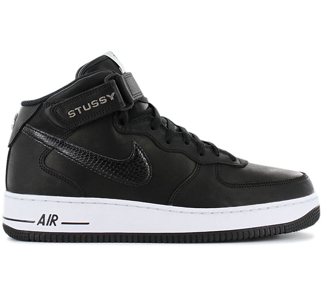 Nike Air Force 1 Mid Stussy Black White - EU: 43