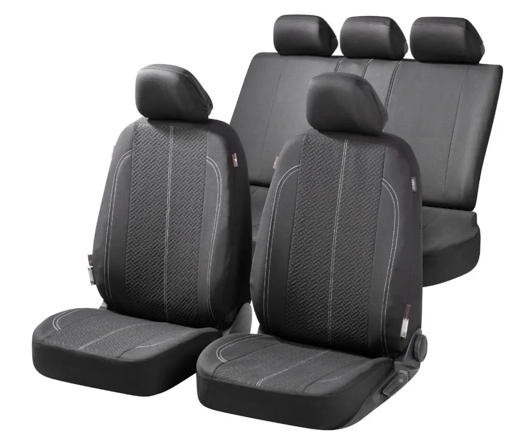 Set Coprisedili ZIPP-IT WALSER 11854 Tratto Nero: Protezione Airbag TÜV