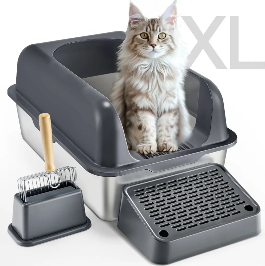 Bac à litière 60L pour grands chats - Toilettes ouvertes haute qualité