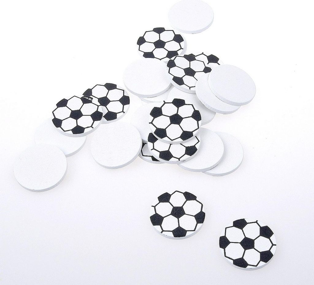 Streudeko - Fußball - Tischdekoration - 3 cm - 24 Stück - 56012