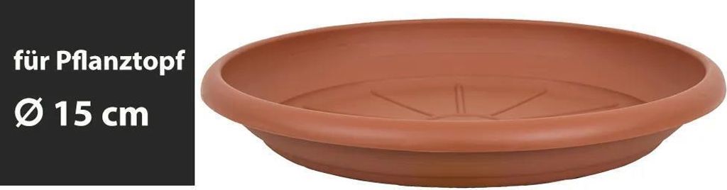 Untersetzer d= 14cm für Pflanzkübel Zylinder d= 15cm Farbe Produktbild 