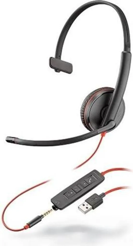 Plantronics Blackwire 3215 Cuffie a Padiglione Auricolare Nero