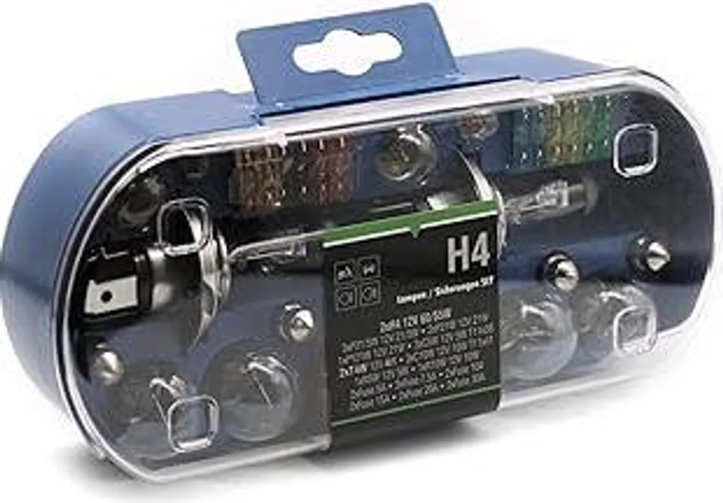 LIGHTWORLD24 Set di fusibili per illuminazione H4 per auto 12V 30 pezzi. Lampadine per auto Lampadine per luci dei freni Scatola di lampadine per auto Scatola di ricambio lampadine