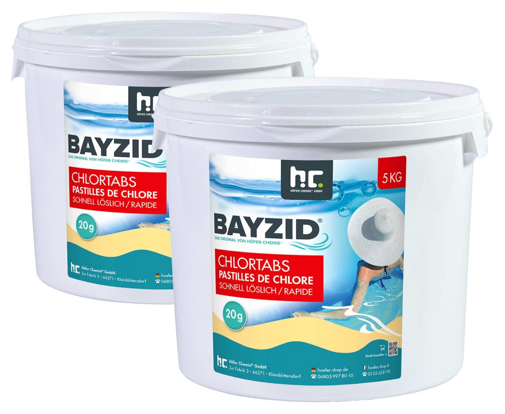 2x5 kg BAYZID® Chlortabs 20g schnell lösliche Produktbild 
