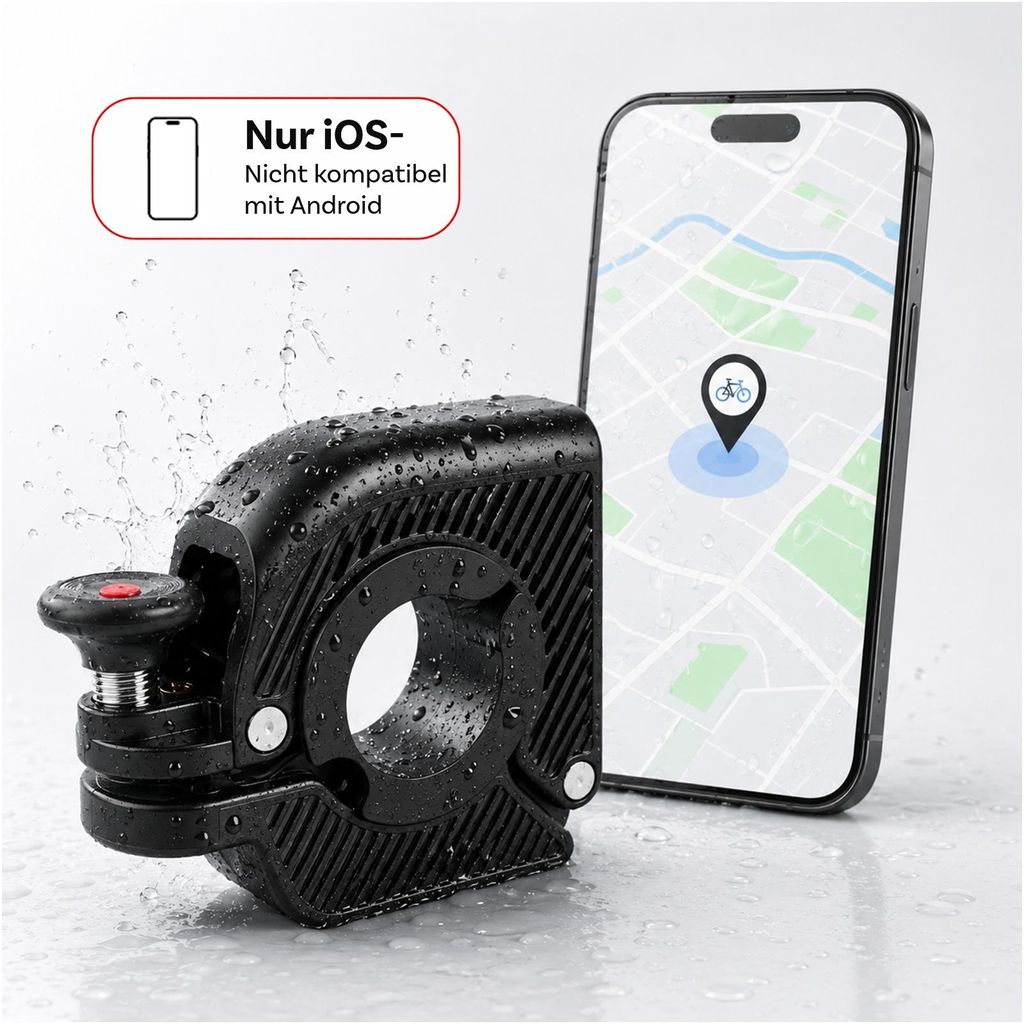 Fahrradklingel mit GPS Tracker für Apple/iOS – Produktbild 