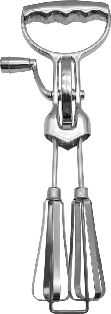 Manueller Schneebesenmixer aus Edelstahl, Doppelkopf, Hand-Drehrührer, Mixer, ergonomischer Griff, leicht zu reinigen, vielseitiges Küchenwerkzeu...