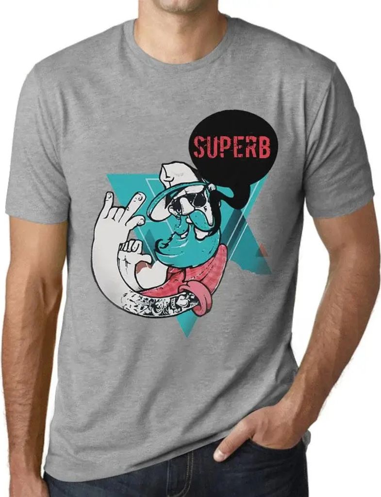 Herren Grafik T-Shirt Funky Opa superb – Funky Grampa Superb – Öko-Verantwortlich Vintage Jahrgang Kurzarm Lustige Druck Geburtstag Geschenk Mann