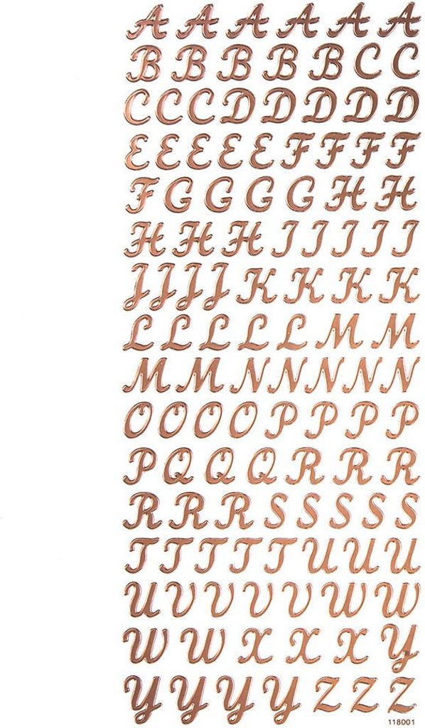 Deko-Aufkleber ALPHABET Großbuchstaben 118St.