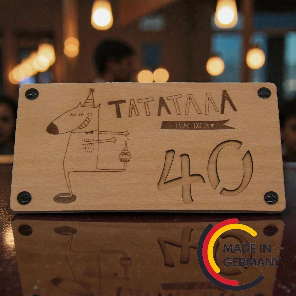 Gutscheinhülle 40. Geburtstag