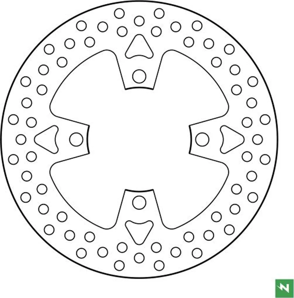 Disque de frein DF5397A rigide 220mm pour scooter et moto 4 trous