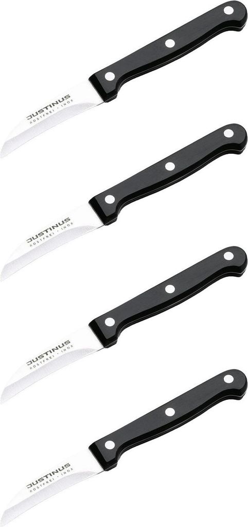 Schälmesser - L 18 cm - Edelstahl - Bakelitgriff - 4er Set