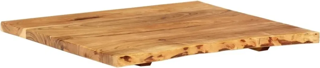 Plateau de lavabo bois acacia massif durable et résistant 58x52x2,5 cm - 17