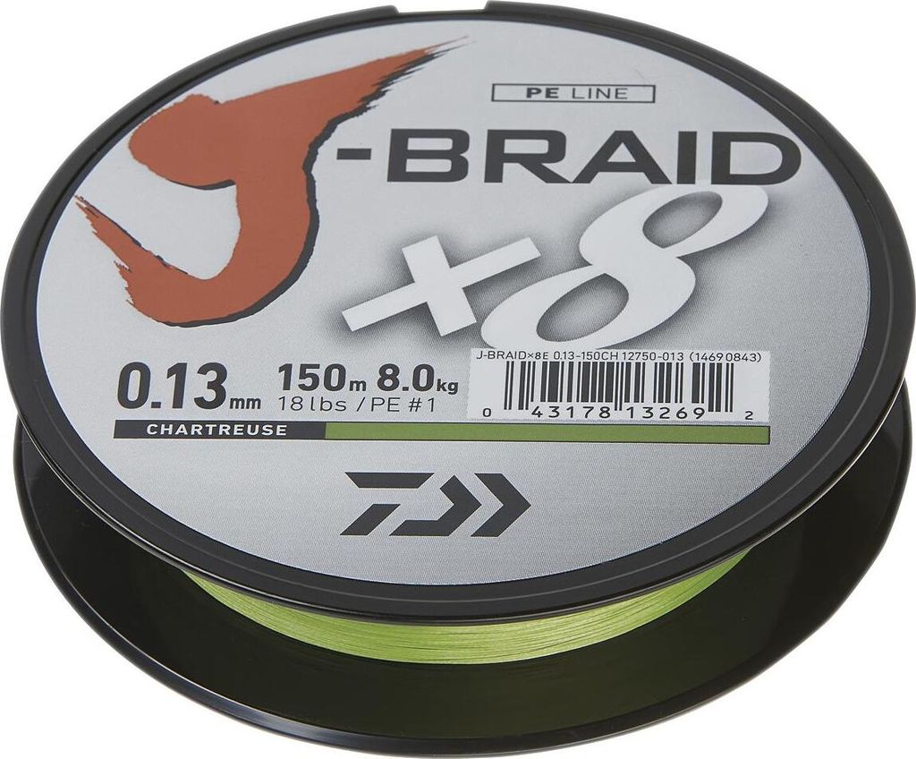 Daiwa Angelschnur J-Braid (chartreuse) Ø mm: 0,06; Tr.-Kr. Produktbild 