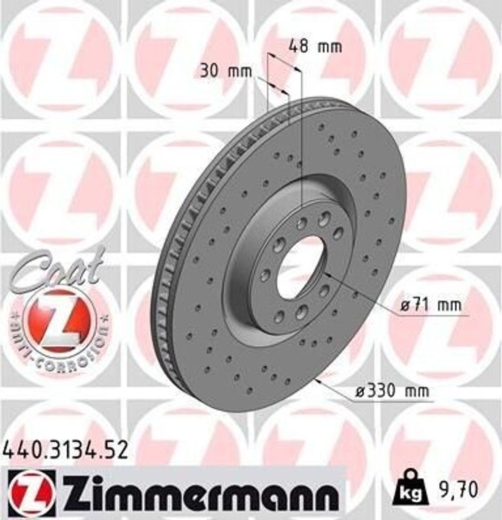 ZIMMERMANN 440.3134.52 - Bremsscheibe für 308 II, 308 SW II