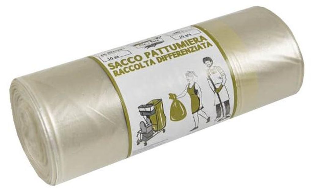 Rotolo 7 bernsteinfarbene professionelle Säcke für die Produktbild 