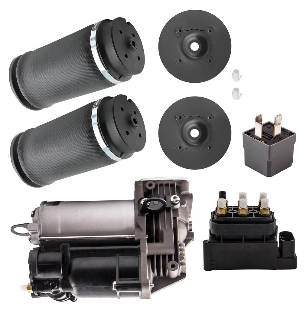 2X Hinten Luftfederung + Kompressor mit Ventil for Mercedes ML GL W164 X164