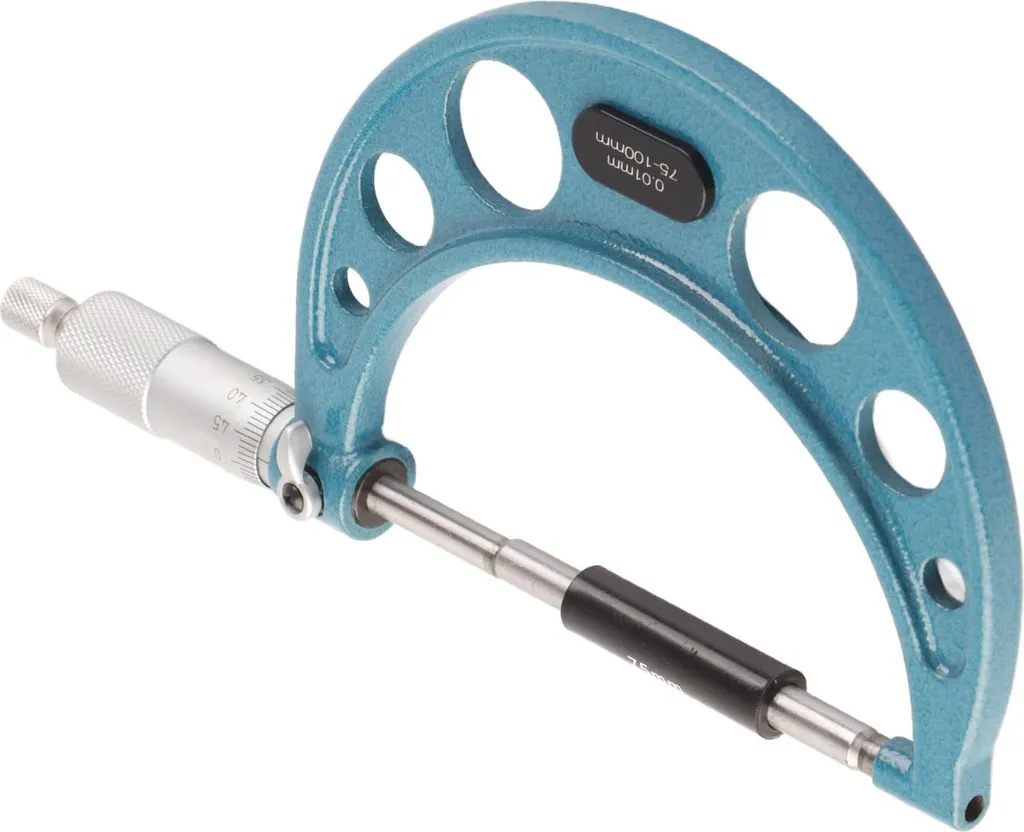 Micromètre de précision 0,01 mm en inox avec clé de réglage 75-100 mm - 7