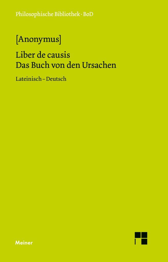 Liber de causis. Das Buch von den Ursachen