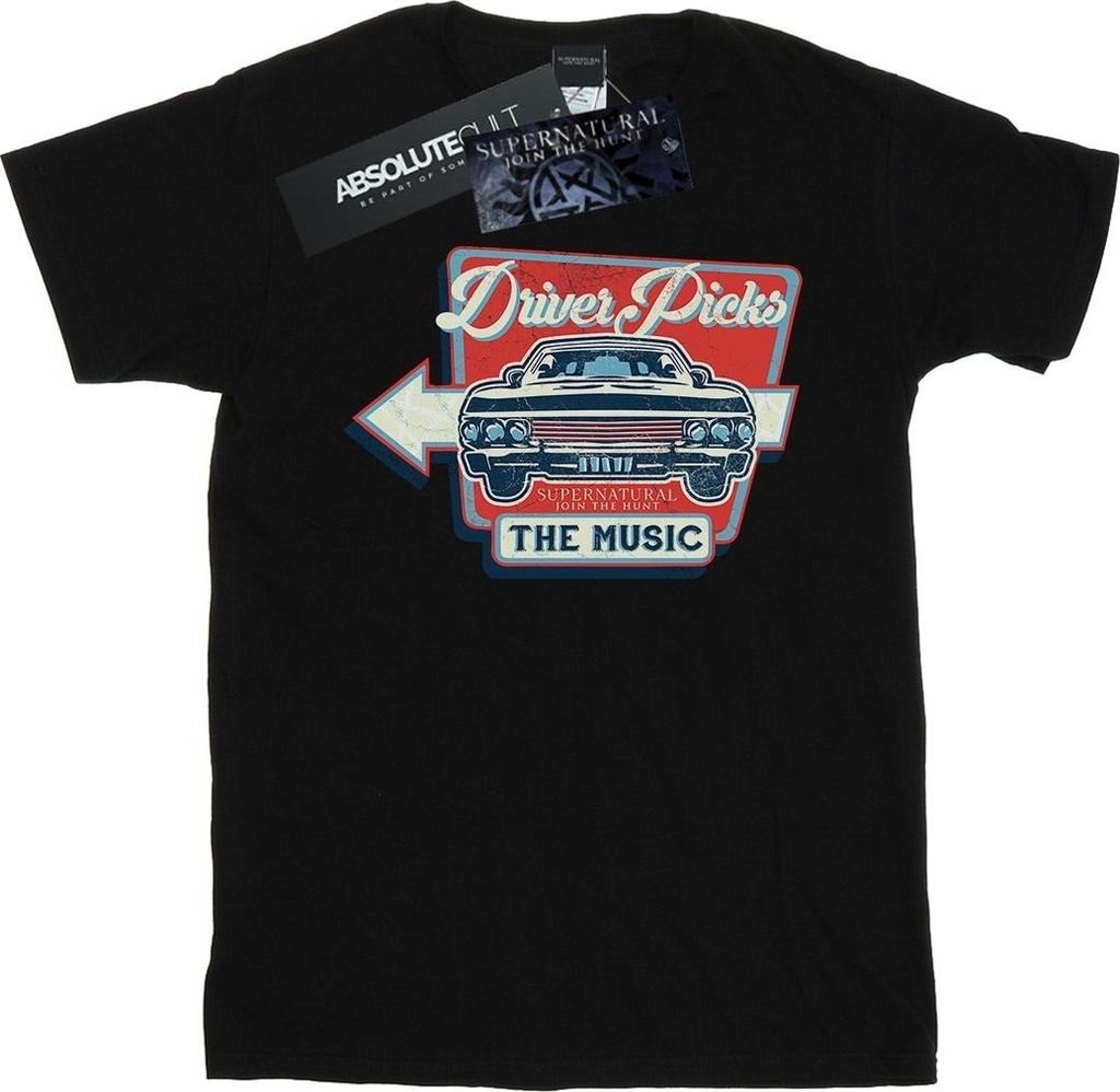 Supernatural - "Driver Picks The Music" T-Shirt für Herren BI51926 (XXL) (Schwarz)