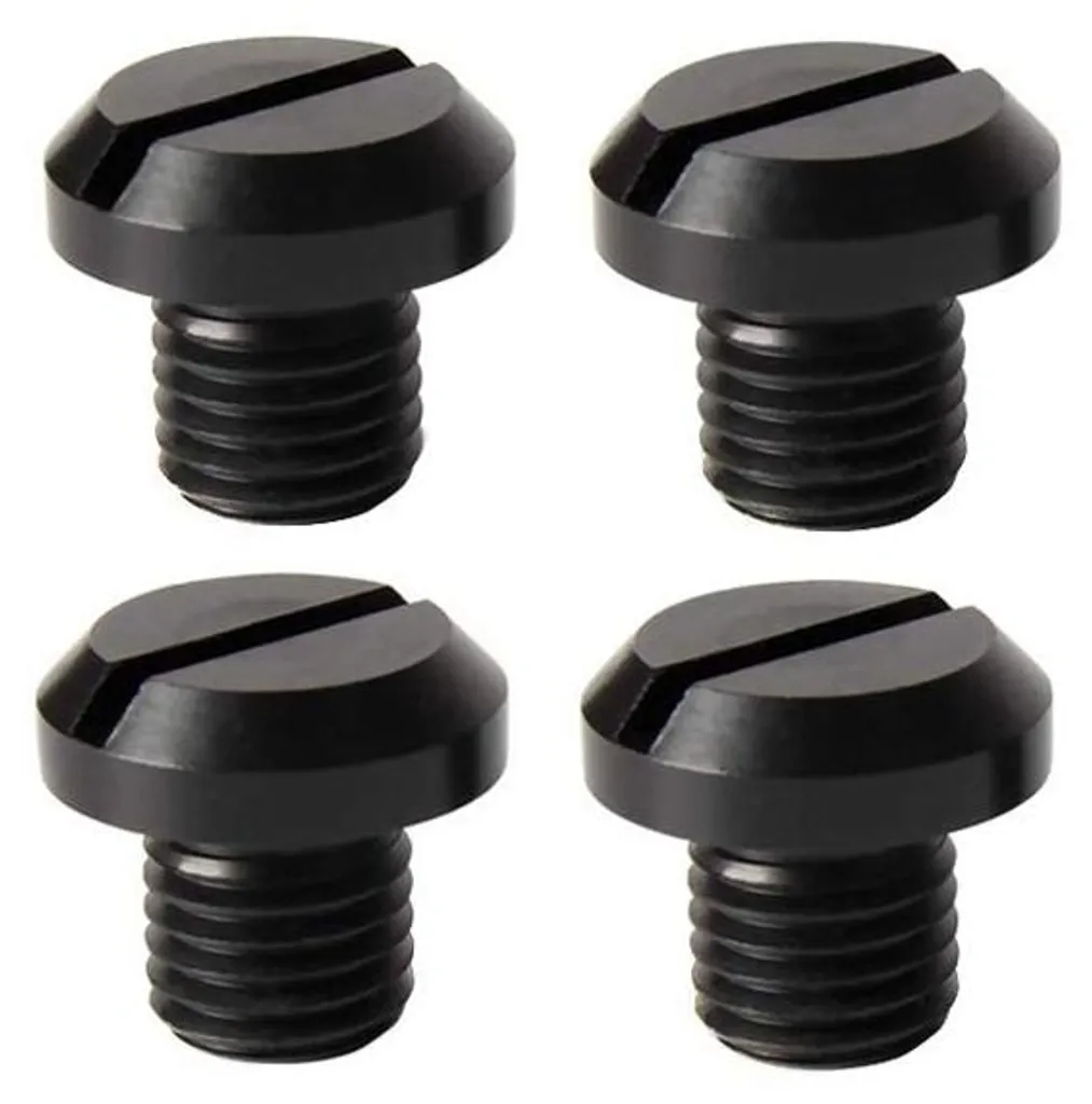 Lot de 4 vis pour rétroviseurs moto M10x1.25 CNC en aluminium noir