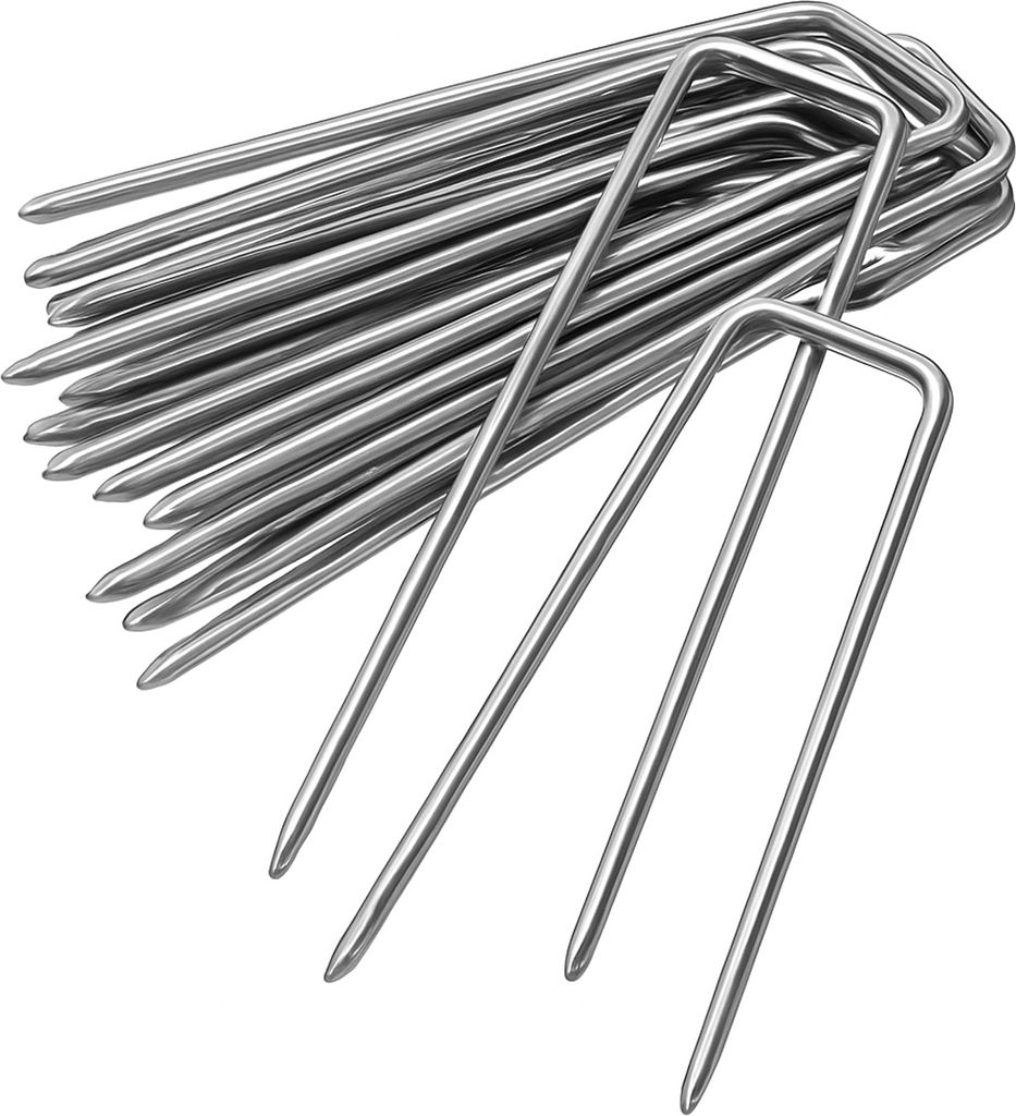 50× Erdanker 150×30×3 mm verzinkt – U-Form, flacher Kopf, Produktbild 