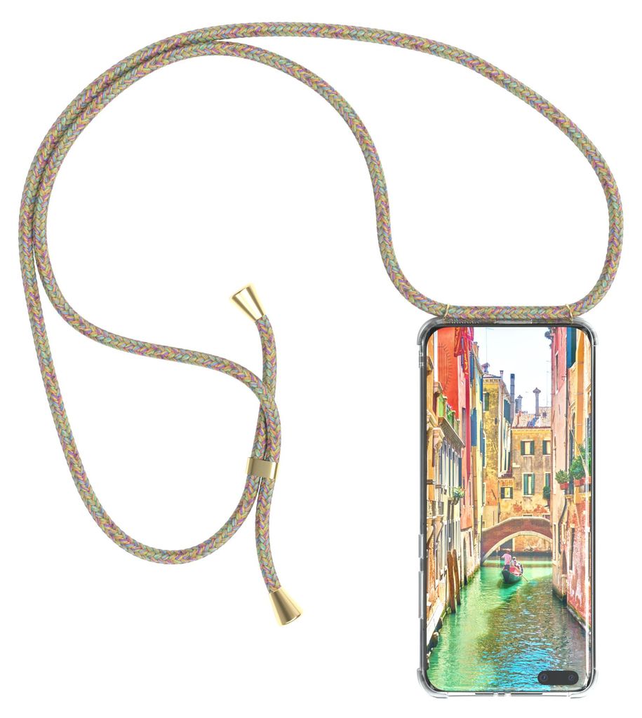 EAZY CASE Handykette mit Hülle für Huawei P40 Pro Backcover Handykette, zum Umhängen in Bunt