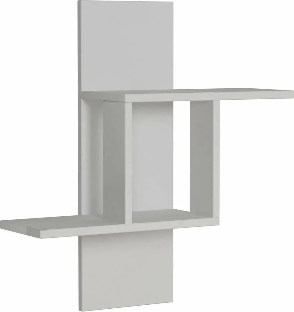 Aviano Étagère Blanche 3 Tablettes 64x20x70h cm pour Rangement Maison