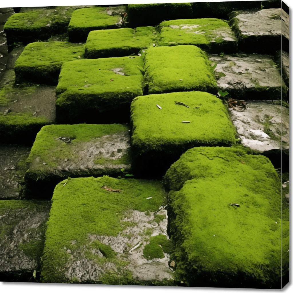 Bild 100x100cm Grüne Mosaik