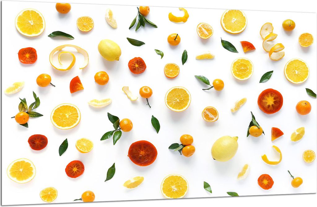 Herdabdeckplatte Glaskeramikkochfeld-Abdeckung Spritzschutz Glas 80x52 Zitrone