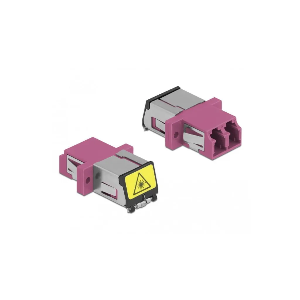 Coupleur LC Duplex OM4 Multimode Violet Delock Haute Qualité 10Gbps - 3