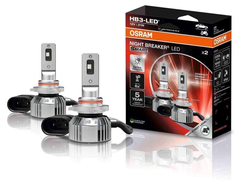 Kit de 2 bombillas LED inteligentes Osram HB3 Night Breaker Imagen del producto 