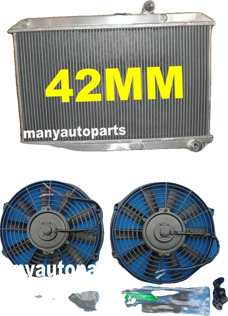 Radiateur de course en aluminium pour Mazda RX-8 SE17 avec 2 ventilateurs