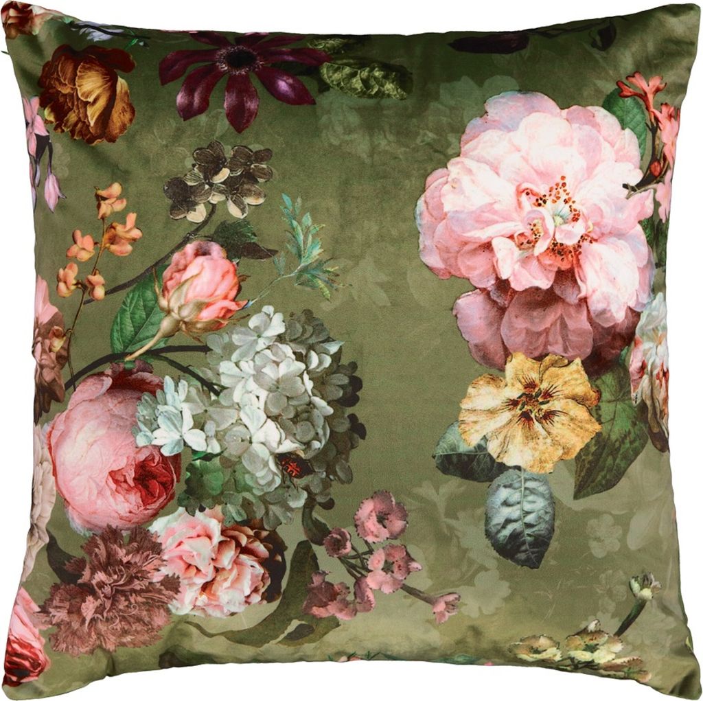 Essenza Zierkissen Fleur Farbe Moss Größe 50x50