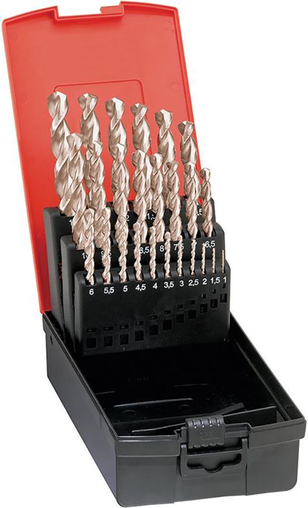 Format Spiralbohrer-Set DIN338 HSSE geschliffen Typ VA 1,0-10mm um 0,5 steigend