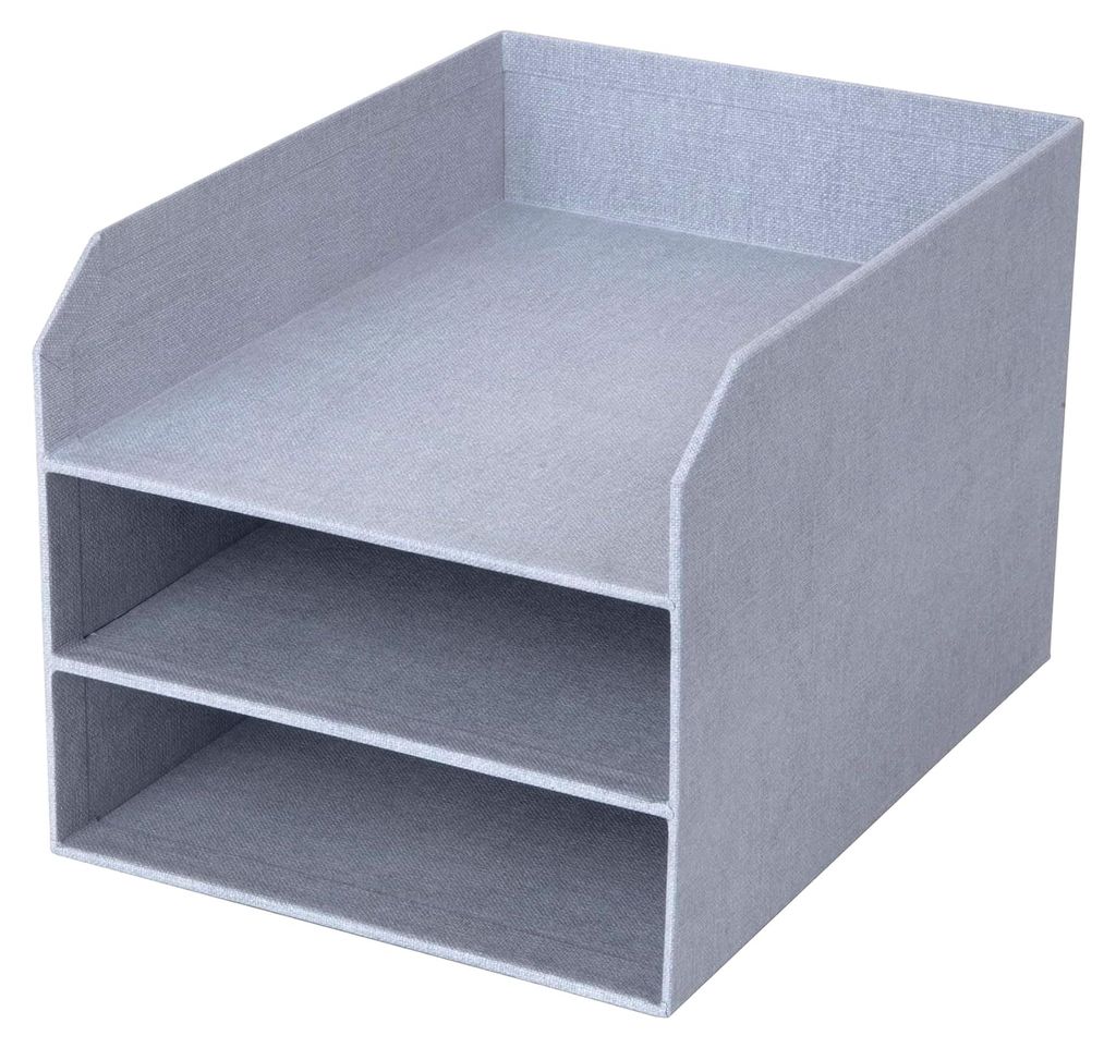 BIGSO Trey 3-stufige Briefablage – praktische Ablage für Briefe und Dokumente im DIN A4-Format – Ordnungssystem aus Faserplatte mit Papier in ...