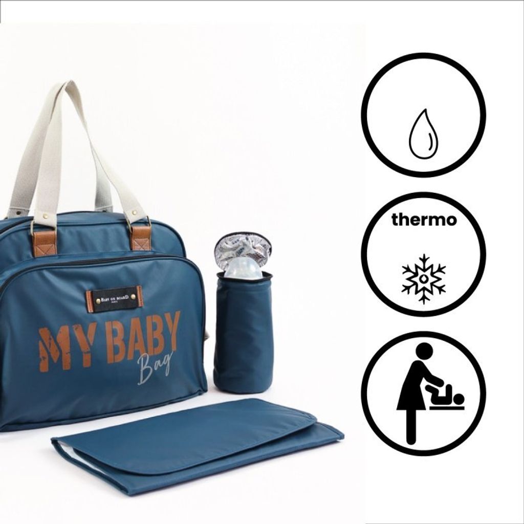 Wickeltasche BABY ON BOARD SIMPLY BABYBAG - Ozeanblau