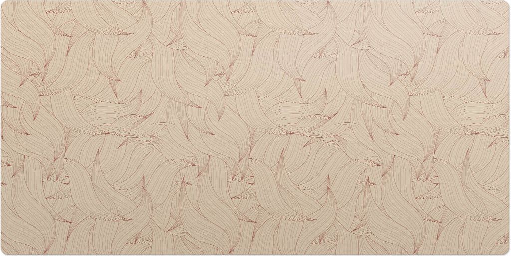 Wellenförmige Abstraktionslinien– Schreibtischunterlage – Schreibtisch Tischunterlage – 120x60 cm – Unterlage Groß Schreibtischmatte
