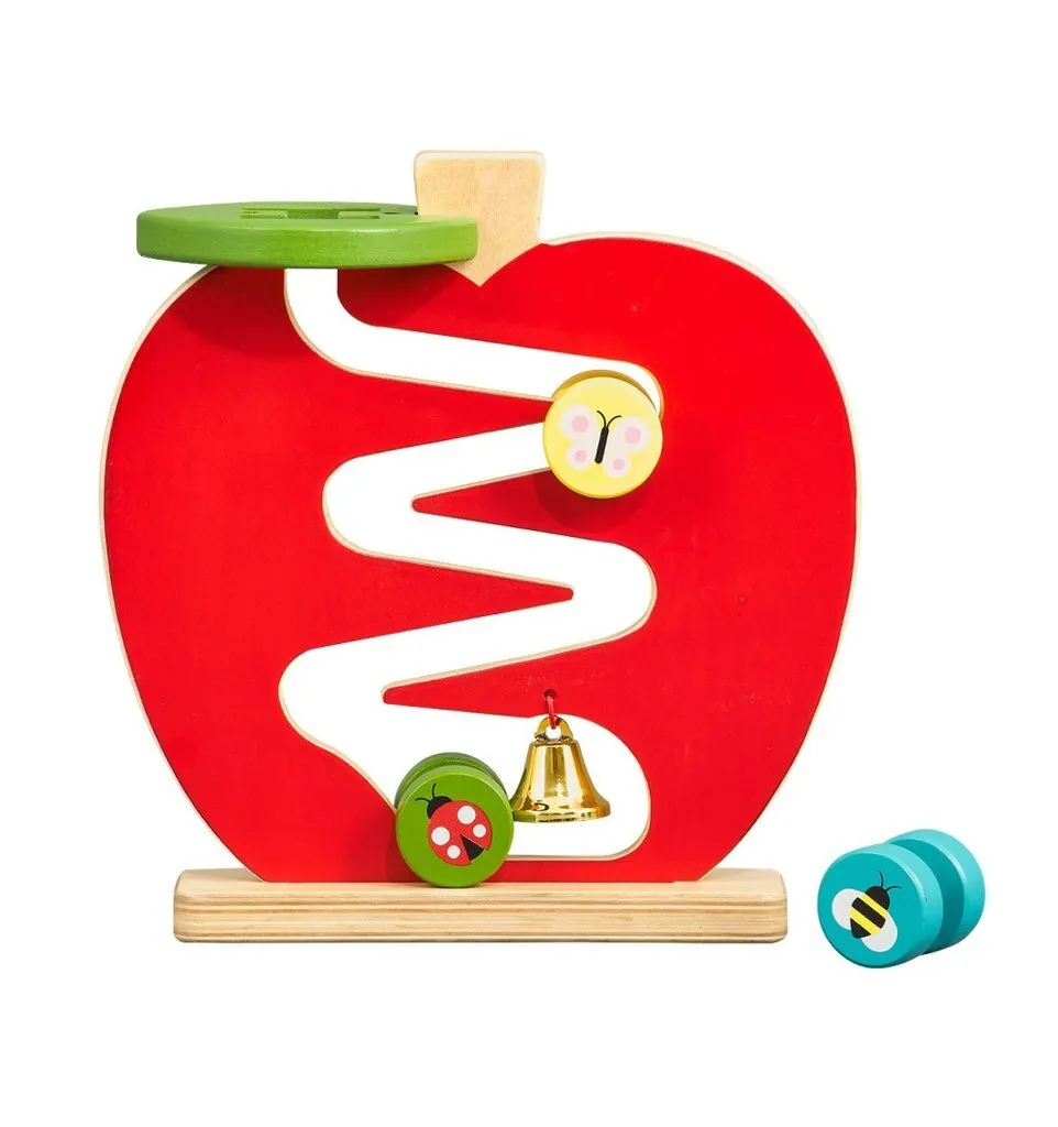 Petit Collage Cloche à pomme en bois pour enfant - Jeu d'éveil ludique