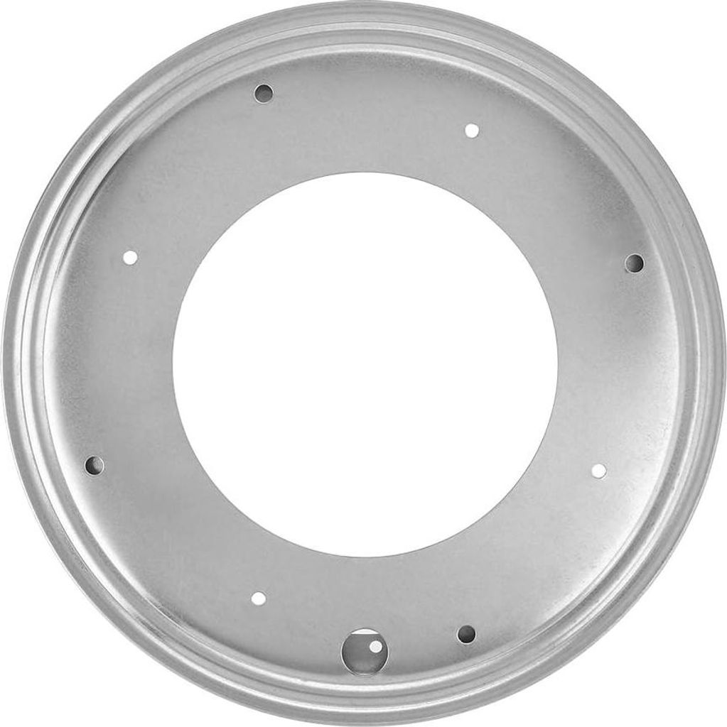 Allecto Premium - Drehteller 12-Zoll Runde Form Verzinkt | Rotierender Drehteller | Dicke Lager | Küchentisch | Esstisch - Silber