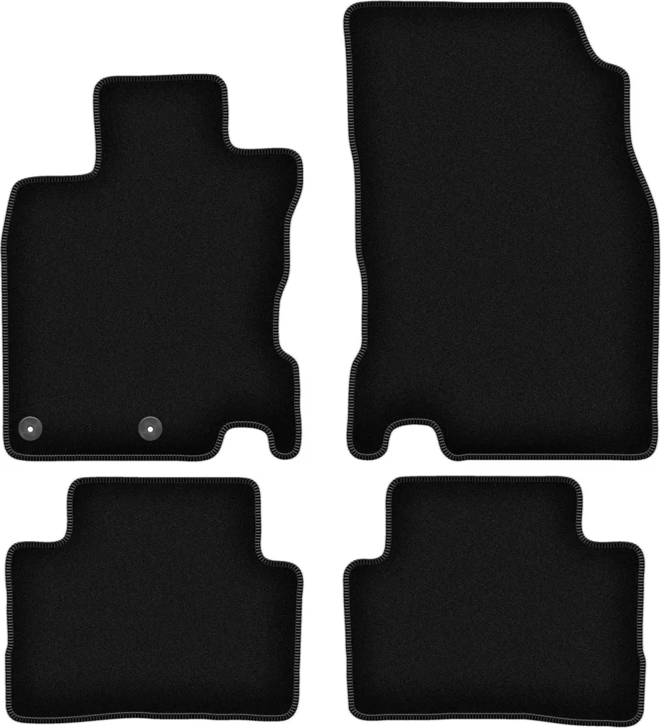 M MOTOS Tappetino Autista In Velour Premium | Compatibile Con Nissan Rogue II 2014-2020 | Nero, Antiscivolo Con Fissaggi - 2