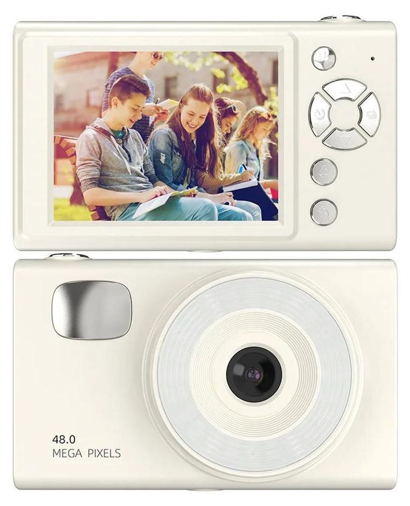 Retro Digitalkamera - Kompaktkamera - 48 MP CCD-Sensor - HD-Auflösung - Mobile Übertragung - Kompakt und leicht - Nur Kamera ohne Speicherkarte -...