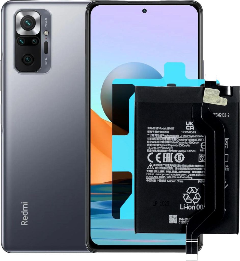 Akku für Xiaomi Redmi Note 10 Pro 5G / Poco X3 GT BM57 4900 mAh + Tape
