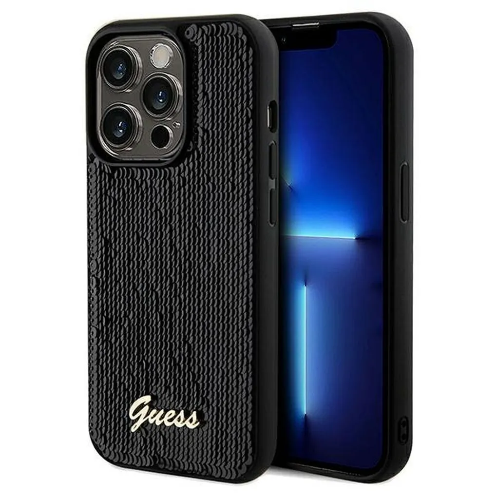 Custodia Guess iPhone 14 Pro Max Sequin Script - Hard Case Glamour